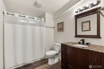 Bathroom and laundry on main level.