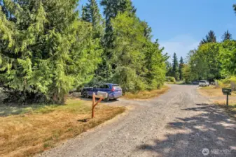 Dead end street. This property goes down to the neighbor's white fence.