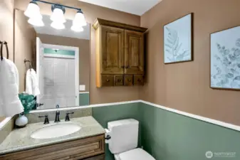 Downstairs powder room.