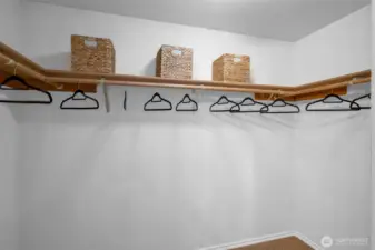 Huge walk in closet.