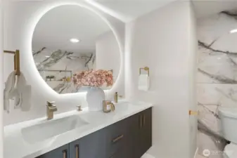 Double Sink floating master Vanity