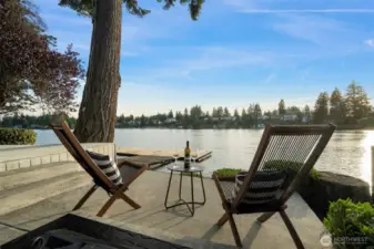 Private sitting area down by the dock