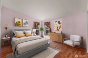 Primary suite (virtually staged)