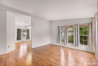 Living room looking into dining room