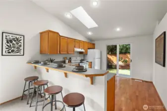 Terrific kitchen with a breakfast bar