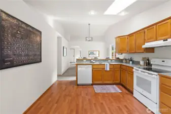 Nice open flow and skylights for light