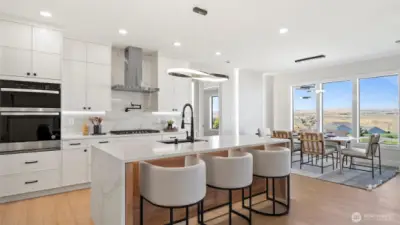 Large kitchen island
