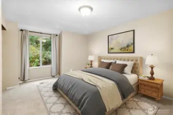 Virtually staged 3rd bedroom.