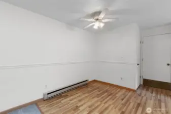 Easy access to the 2-Car Garage from the kitchen. Laundry is located in the Garage, so it's a true thing of convenience.