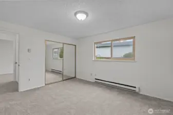 The other 2 BRs are on the other side of the hallway, so in terms of Primary BR 'privacy,' this one, checks that box!