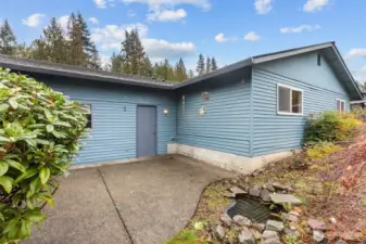 Patio off the Garage.  The Laundry area is right inside this doorway!