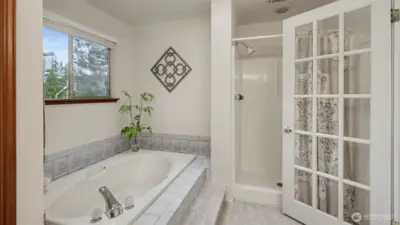 A 2nd view of the primary suite.