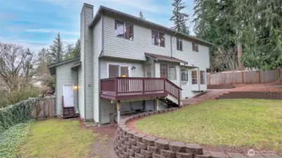 The yard is easy to care for and is ready to be enjoyed.