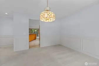 Pass through to the kitchen from the front living area.