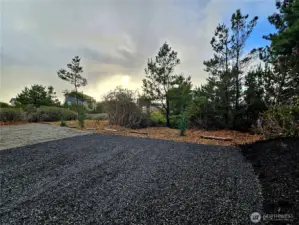 Lovely green belt area between the property corners and the nearest neighbor.