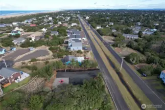 A better look at how much green space is between the rear of the property and the next neighbor.