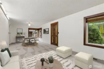 Living Room virtually staged.