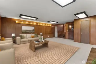 Family Room virtually staged.