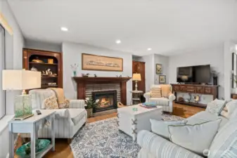 Spacious living room with a view