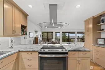 Beautiful kitchen with a view