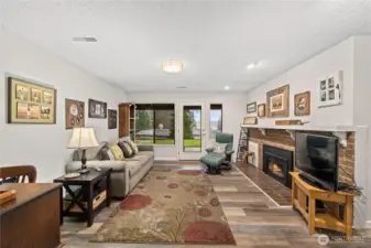 Cozy downstairs bonus room with a view