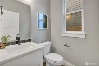 Main floor powder room
