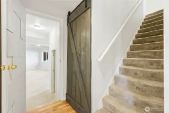 Stairs to upper level suite