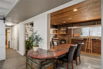 Downstairs living space