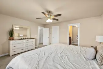 Sprawling primary suite w/ensuite bath and large walk-in closet