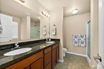 Primary Bath w/Double sinks.