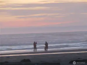 AND JUST WEST OF THE HOME IS THE PACIFIC OCEAN WHERE YOU WILL SEE SPECTACULAR SUNSETS!
