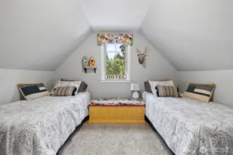 Above the garage is a "FROG" - Finished Room Over Garage.