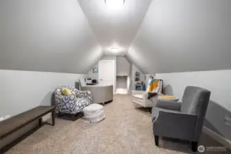 In addition to enough room for twin guest beds, this FROG has enough space for a craft area and sitting room.