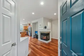 Brazilian cherry hardwood floors, new paint and an upgraded door package.