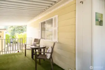 Covered Porch for enjoying the outside even on rainy days