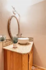 3/4 bath w/shower across from the office