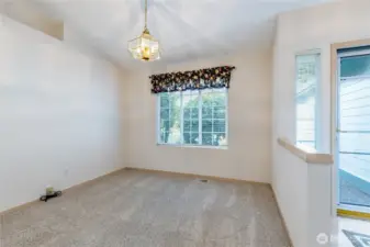Dining room off the entry