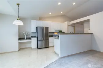 Central kitchen is easy to access