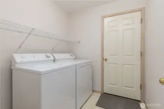 Utility room connects to the attached 2-car garage