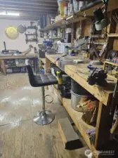 Work bench in the mini-barn