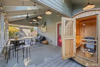 Warm up on those cool evenings in your very own sauna!