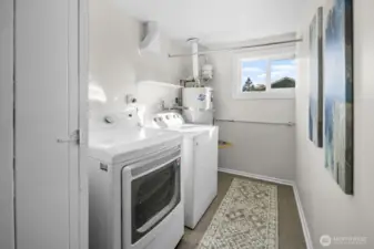 Functional laundry and utility space.