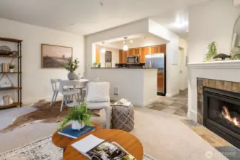 The layout is ideal for a spacious studio condo.