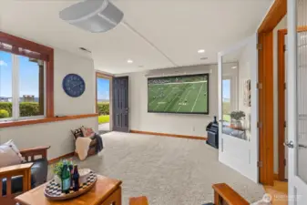 Media room with projector