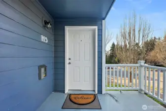Covered Entry & Balcony Area