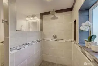 Roomy easily accessible shower