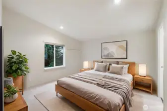 Primary Bedroom, virtually staged