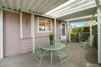 Enjoy the covered patio year around
