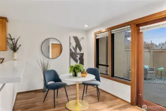 Eating space with lots of light