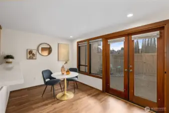 Eating space with lots of light